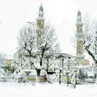Une mosquée sous la neige en Algérie
